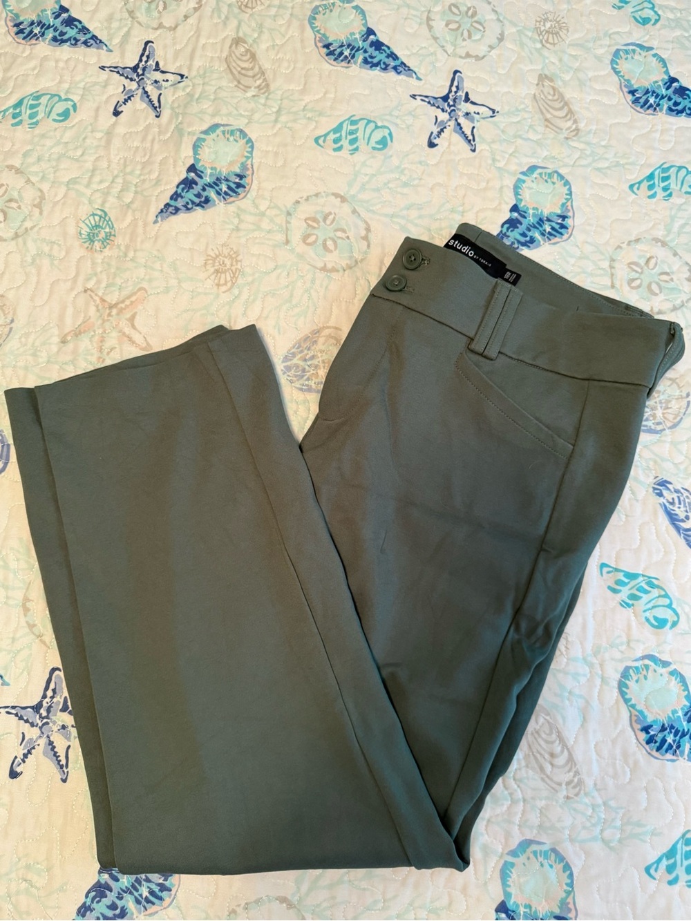 Torrid Studio Straight Ponte Trouser Pants - dusty teal
